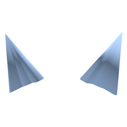 Blue low poly cat ears