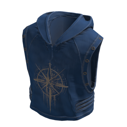 Sleeveless Compass Hoodie (blue)