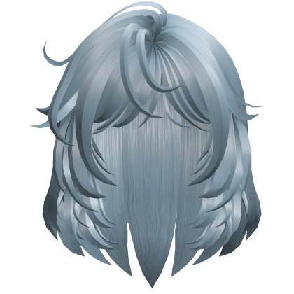 Layered Curtain Bob Hair - Ice Blue