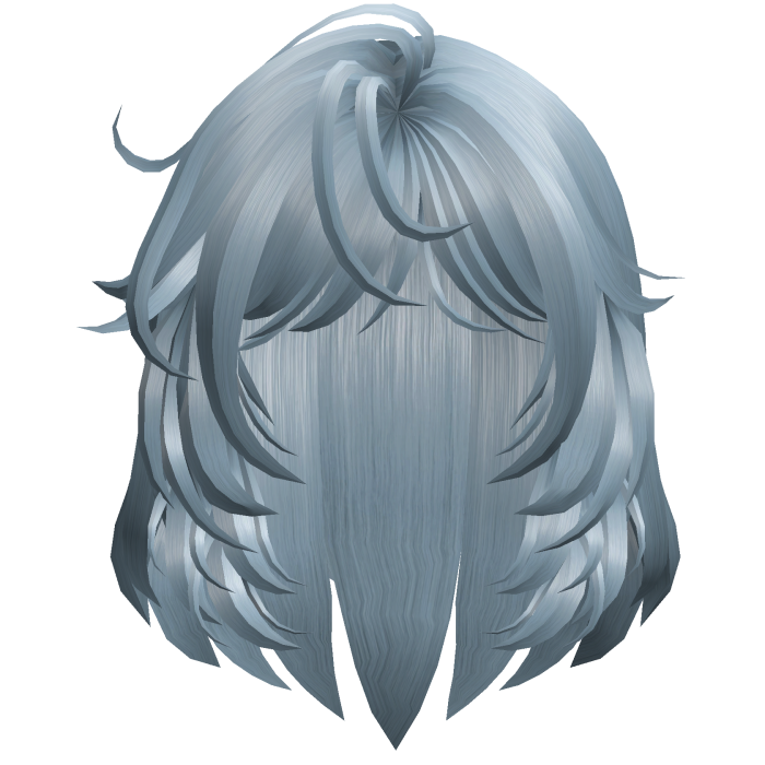 Layered Curtain Bob Hair - Ice Blue