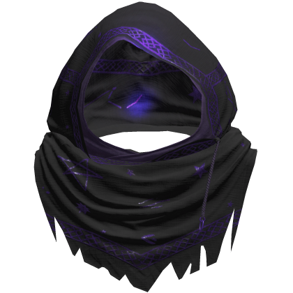 Black Sorcerer Distressed Rune Hood
