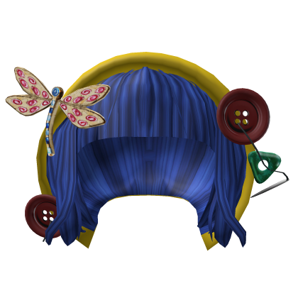 Button Eyed Girl Hood w Hair Roblox item