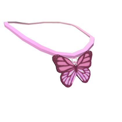 Pink Butterfly Necklace