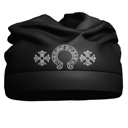 Black Chrome Skull Y2K Hat