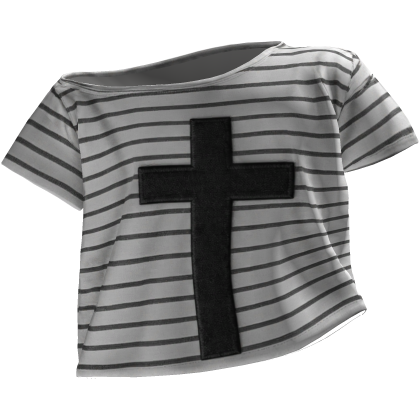 3.0 Moe Vkei Top W White & Black Stripe Lines  