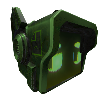 Dreamcore Futuristic High Tech TV Head Green Roblox item