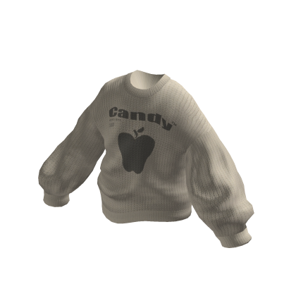 Y2K Oversized Knitted Candy Sweater Beige