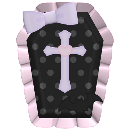 🤍 creepy cute coffin hair clip pink and purple
