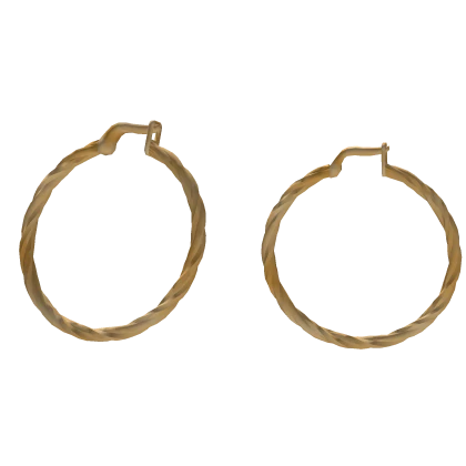 Gold Twisted Hoop Earrings | Roblox Item - Rolimon's