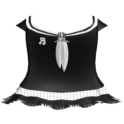♡ : black gothic piano bunny sailor dress