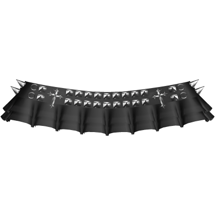 emo studded spikey cross skirt in black
