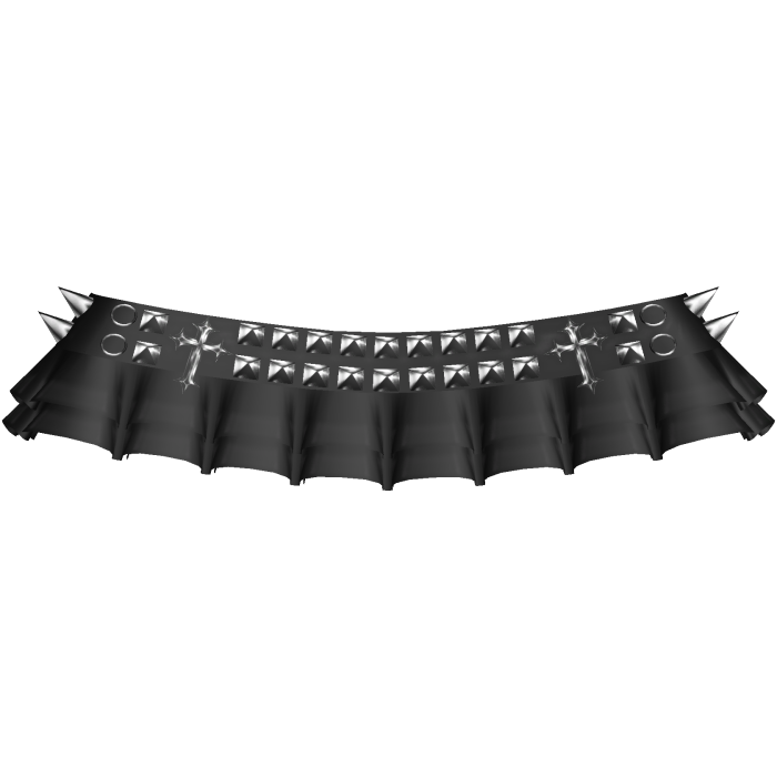 emo studded spikey cross skirt in black