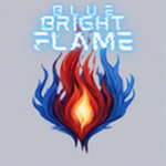 Blue bright flame