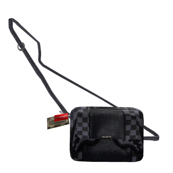 Black Checkered Designer Bag