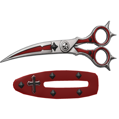 Red Vkei Scissor Hairclip Right Facing Roblox item