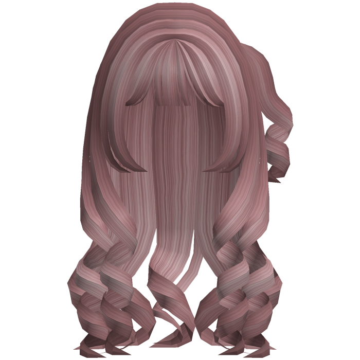 swirly curled kawaii cute side pigtail Pink
