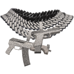 4.0 Iced Out Stacked Toy Chain 