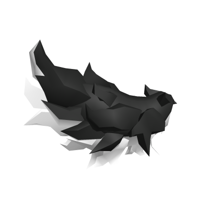 Whispy wolf tail (black and white)