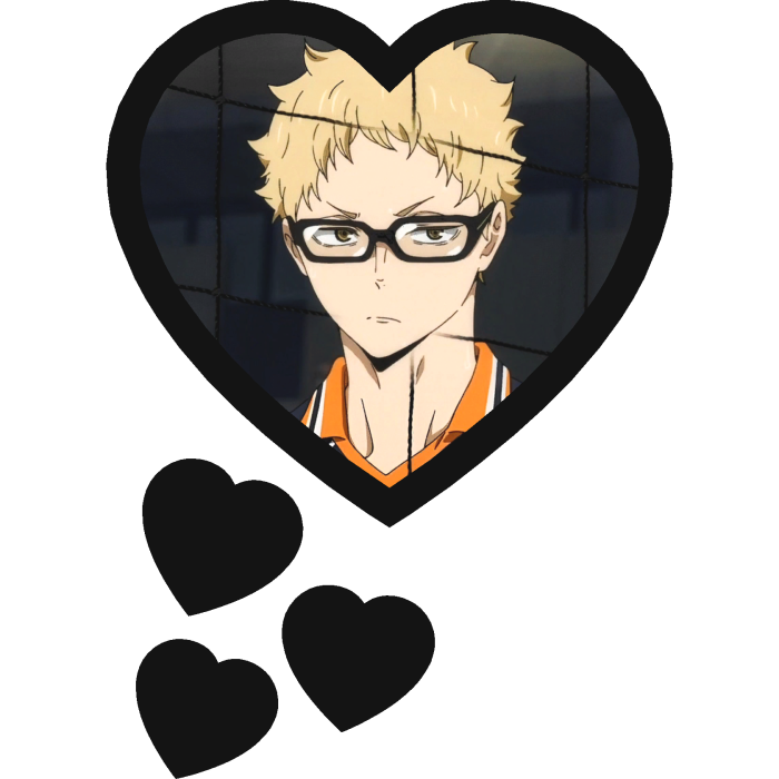 Kei Tsukishima Thinking Hearts Haikyuu