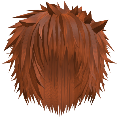 Ginger Orange Messy Anime Spiky Emo Hair  Roblox item