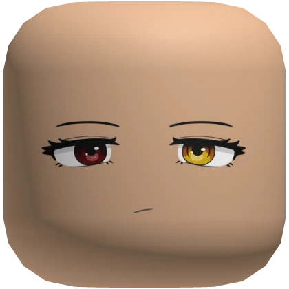 dual colored red and yellow anime eyes with lashes | Roblox Item