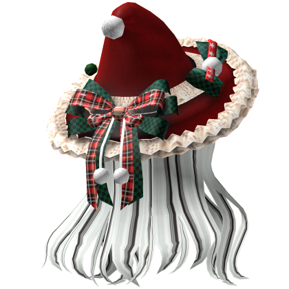 Beautiful Christmas hat hairstyle (White)