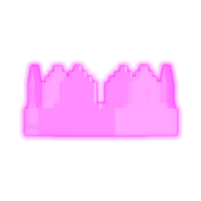 [EMISSIVE ADDON] Pink Glowing 8-Bit Royal Crown