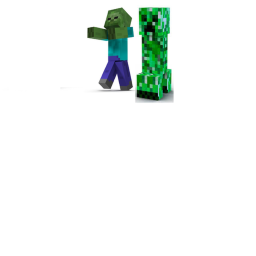 bitwa z zoombie i creeper