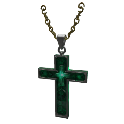 Emerald Cross Necklace thumbnail