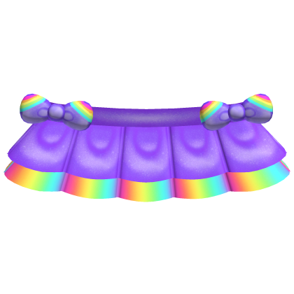 ♡ bright purple rainbow tweencore bow skirt Roblox item
