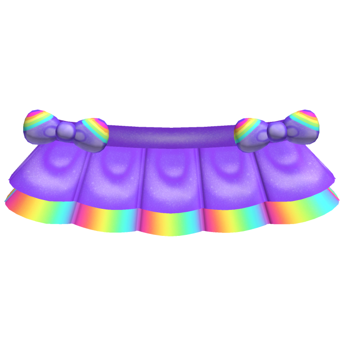 ♡ bright purple rainbow tweencore bow skirt