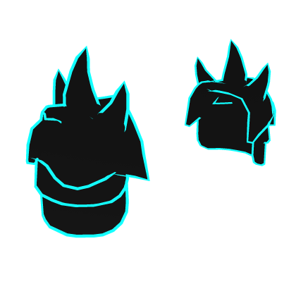 Cartoony Blue Void Pauldrons