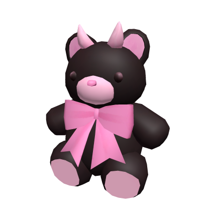 Black & Pink Demon Teddy Bear Roblox item