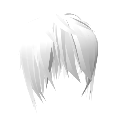 White Short Messy Edgelord Emo Boy hair