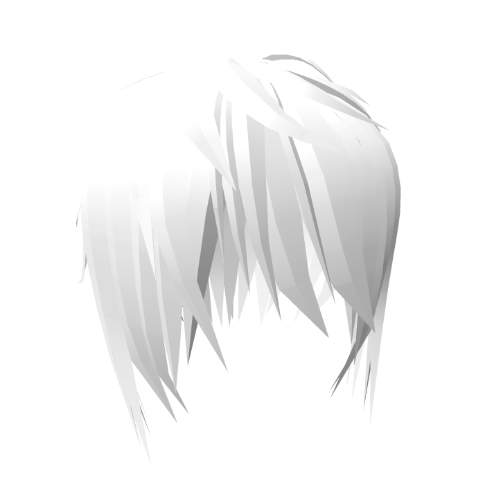White Short Messy Edgelord Emo Boy hair