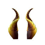 Draconic Master Golden Flame Tipped Horns