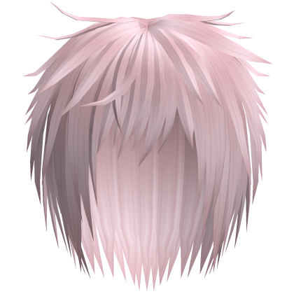 messy vkei emo boy hair in pastel pink Roblox item