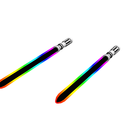 Holdable Dual Rainbow Gamer Laser Swords Light thumbnail