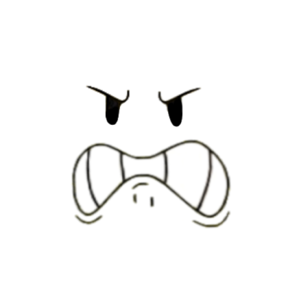 Cartoon Angry Face Roblox decal