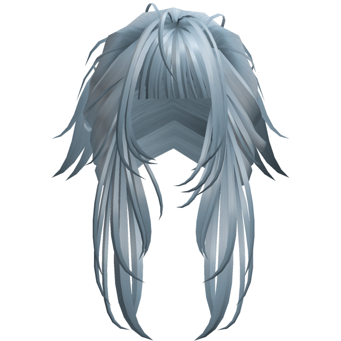 Long Layered Fringe Hair - Ice Blue