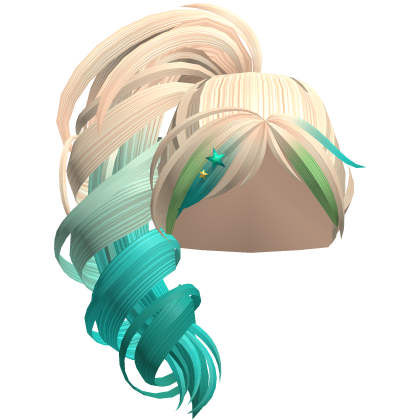 Hoshiko Mizudori gyaru teal/green hair Roblox item