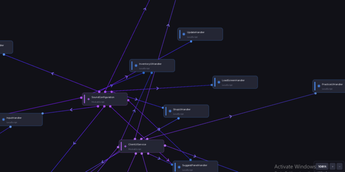 Dependency Map - View require() links across game preview 1