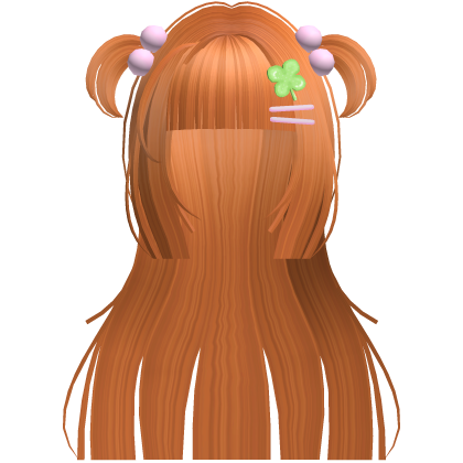 clover🍀.. mini pigtail hime hair behind orange