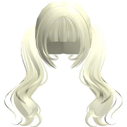 blonde swirly long anime flowy pigtails Roblox item