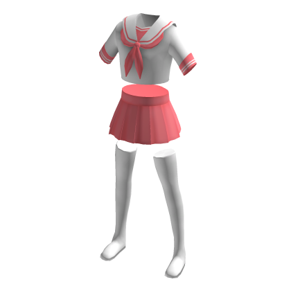 Pink Anime School Uniform w/ Socks thumbnail
