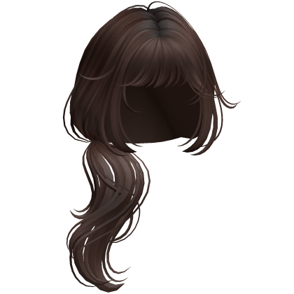 Wispy Wolfcut Side Ponytail Silky Brown Roblox item