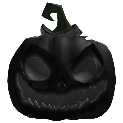 Black Pumpkin Halloween Head [Glowy] 