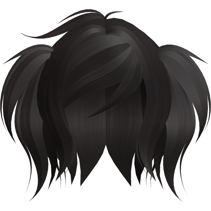 cute emo short fluffy moe pigtails in dark brown