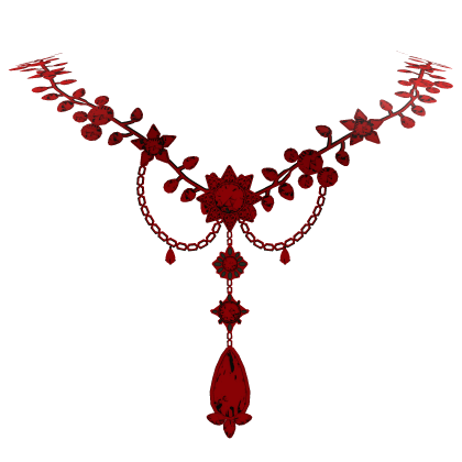 Red Royal Floral Gem Necklace Roblox item
