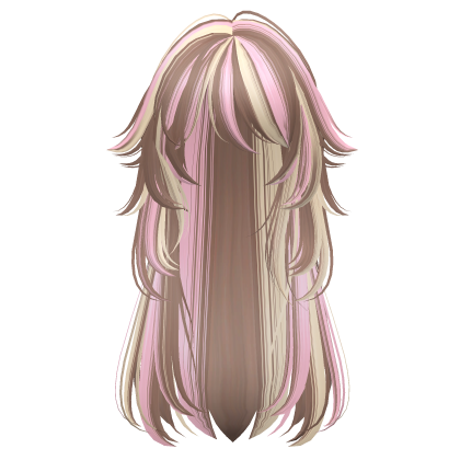long fluffy anime hair with tufts (neapolitan)